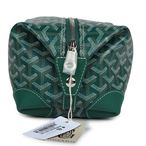 Goyard Goyardine Green Boeing Toiletry 25 Bag Palladium 